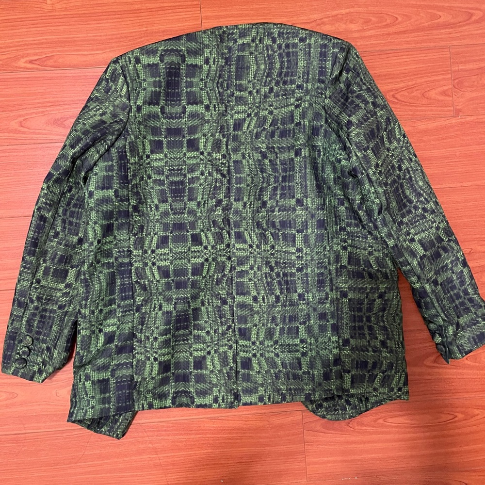 Green Patterned Blazer - Picture 2 of 2